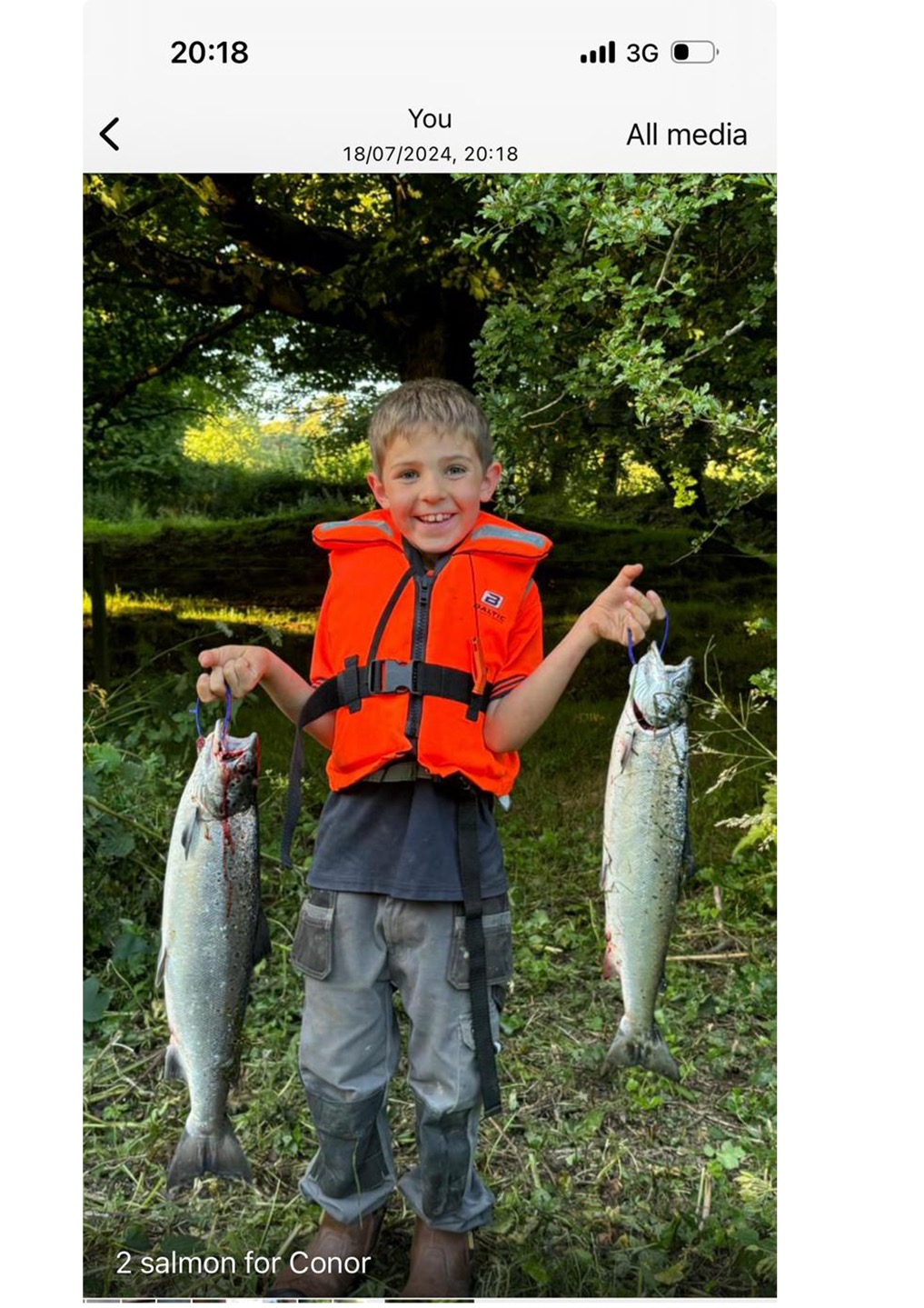 Conor with another fresh fish
